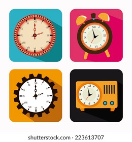 Time design over white background, vector illustration 