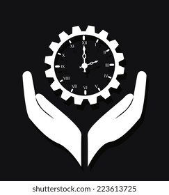 Time design over white background, vector illustration 
