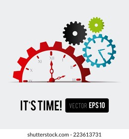 Time design over white background, vector illustration 