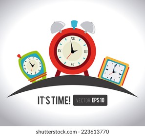 Time design over white background, vector illustration 