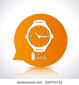 Time design over white background, vector illustration