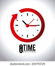 Time design over white background, vector illustration