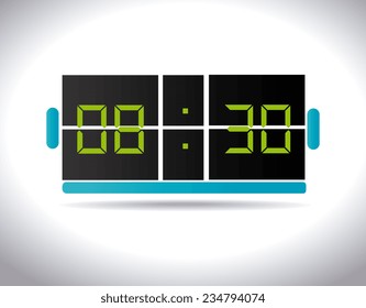 Time design over white background, vector illustration