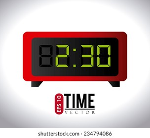 Time design over white background, vector illustration