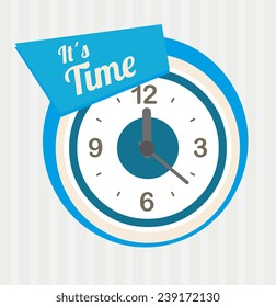 Time design over white background, vector illustration.