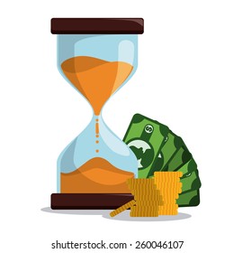 Time design over white background, vector illustration.