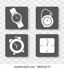 Time design over white background, vector illustration.