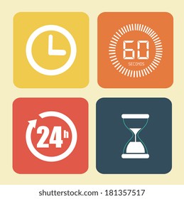 time design over yellow background, vector illustration