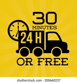 time design over yellow background vector illustration