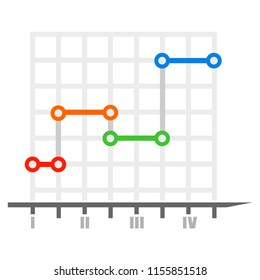Time diagram on grid background