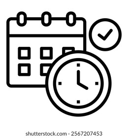 Time Discipline Icon Element For Design