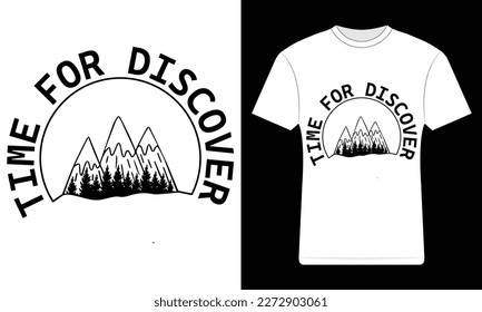 Time for discover t-shirt design