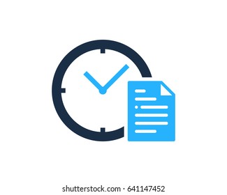 Time Doc Icon Logo Design Element