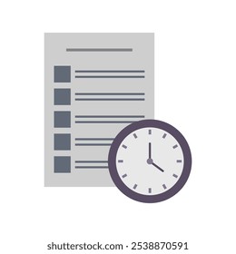 Time document illustrated on white background