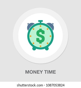 time dollar icon, time for money concept. vector dollar sign