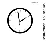 time to draw, clock drawing by brush and pencil, element for school design,