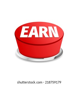 Time to earn button sign template money investment opportunity. Vector illustration