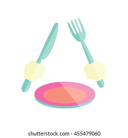 Time eat icon. vector. art. symbol. graphic