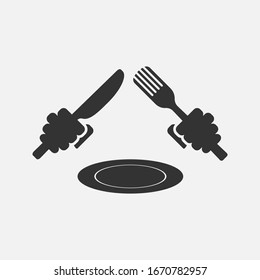 Time to eat icon. vector illustration on background