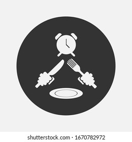 Time to eat icon. vector illustration on background