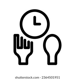 Time To Eat Icon Vector Symbol Design Illustration