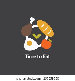 "Time to Eat" logo concept