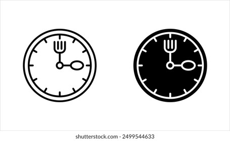 time eat lunch icon set, hour healthy food, diet fast concept, vector illustration on white background