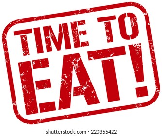 time to eat stamp