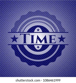  Time emblem with jean high quality background