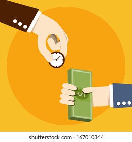 Time exchange to money