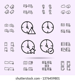 time, exclamation, star, check sign icon. web icons universal set for web and mobile