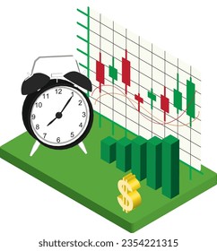 time and expense ,Value rises with time investment in the financial industry ,With the stock price chart rising, time flies.