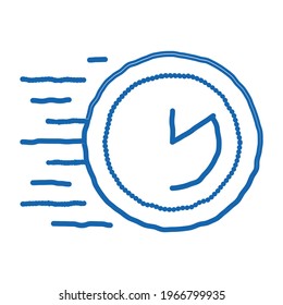 Time Expiration sketch icon vector. Hand drawn blue doodle line art Time Expiration sign. isolated symbol illustration