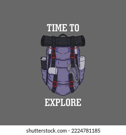 time to explore bag and equipment