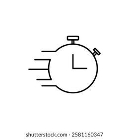 Time fast icon Art design illustration