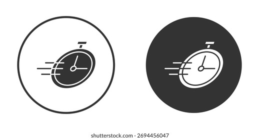 Icono rápido del tiempo. cartel plano lleno para el concepto móvil. Gráficos de Vector