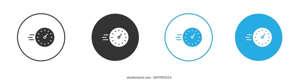 Icono de tiempo rápido. Plantilla de diseño de iconos gráficos