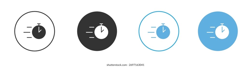 Time fast icon Logo Template Design set