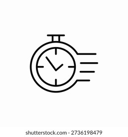 time fast icon sign vector