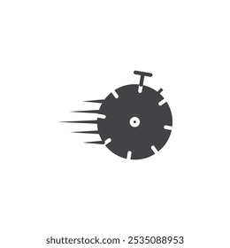 Time fast icon Symbol mark in filled style