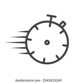 Icono de tiempo rápido Marca de símbolo en estilo relleno