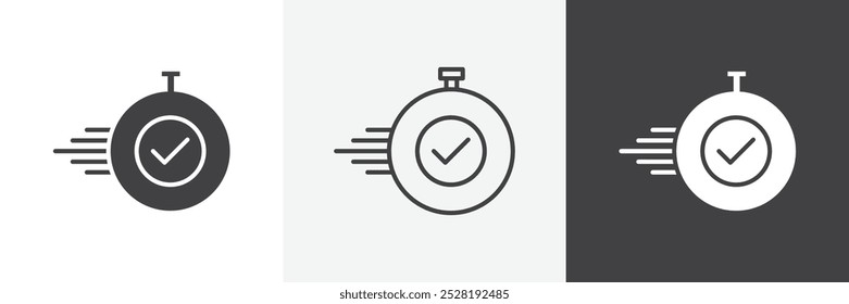 Tempo rápido icon.Trendy moderna plana linear vetor ilustração no fundo branco.