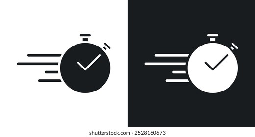 Time fast solid vector icon pack