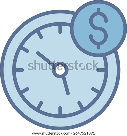 Time Filled Blue Tone Icon