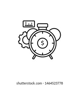 time financial indicators icon. Element of business icon