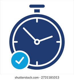 Time Flat Blue Icon Collection