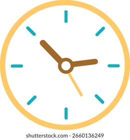 Ícone Time Flat Design Education