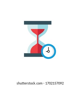 Time flat icon. Illustration template vector