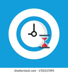 Time flat icon. Illustration template vector