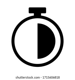 Time flat icon vector,  classic watch design isolated on white background. Vector illustration